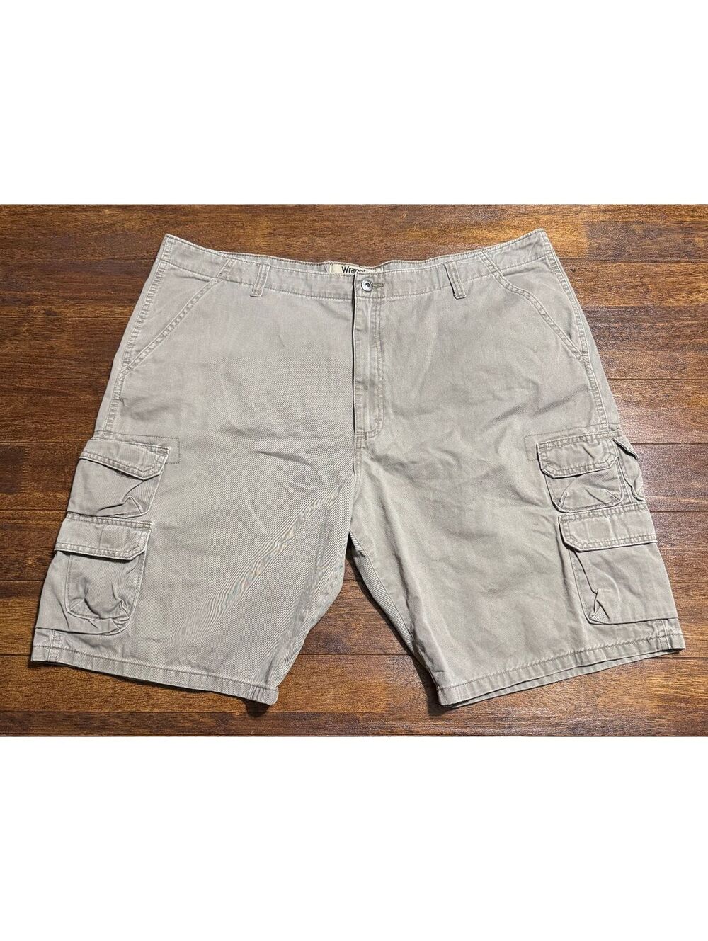 Wrangler Authentics Mens Cargo Shorts 42 Green Cotton Relaxed 10" Gorpcore
